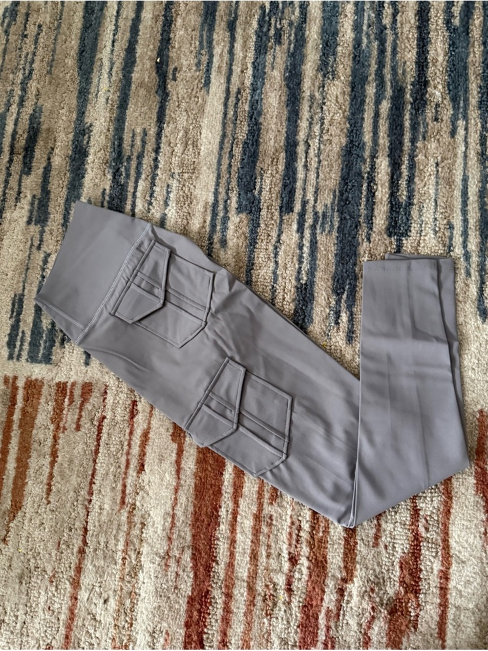 Gray Cargo Pocket Leggings